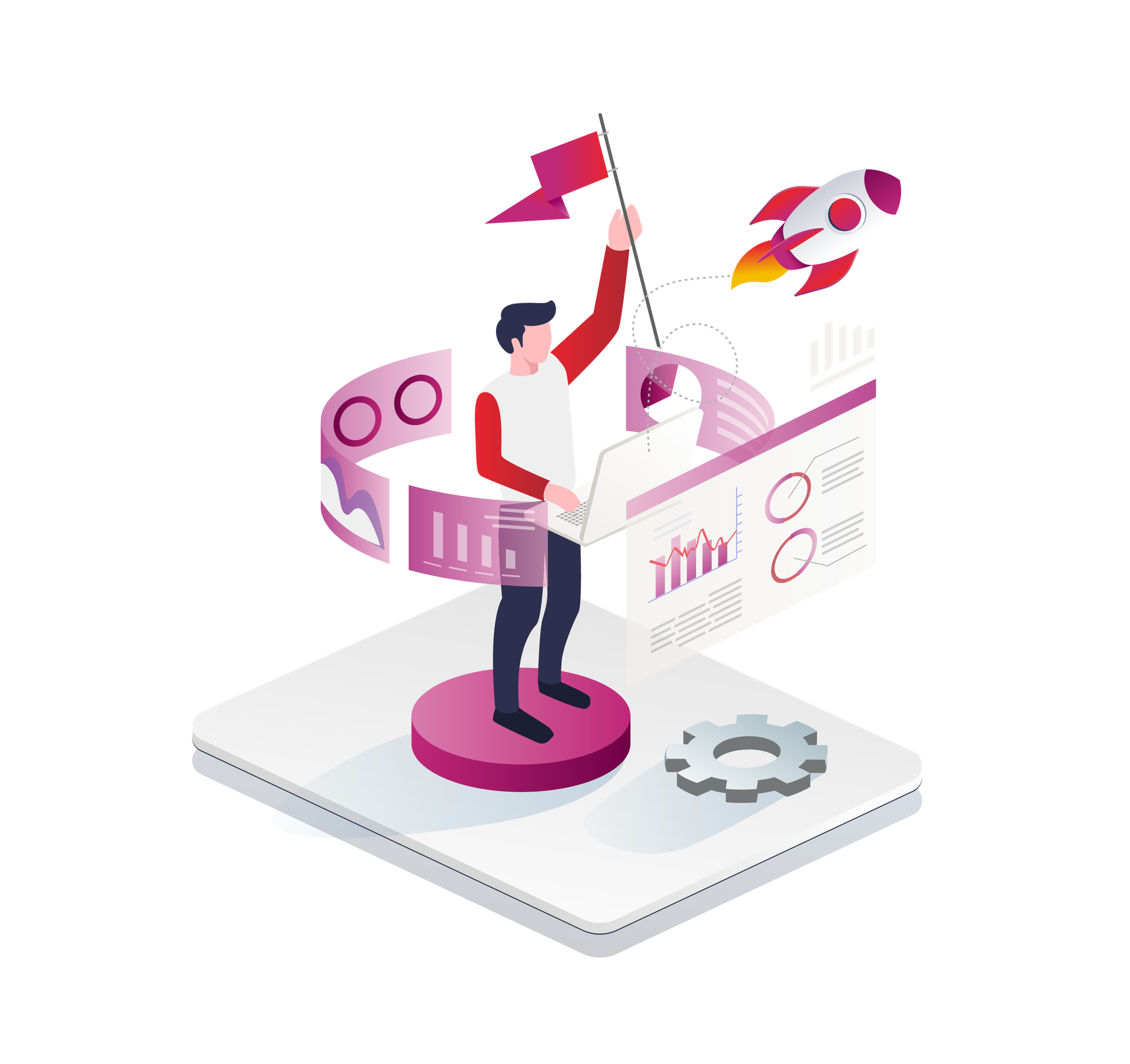 Illustration d'un objectif numérique réussi