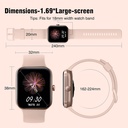 Montre intelligente pour femme, écran tactile de 4,3 cm